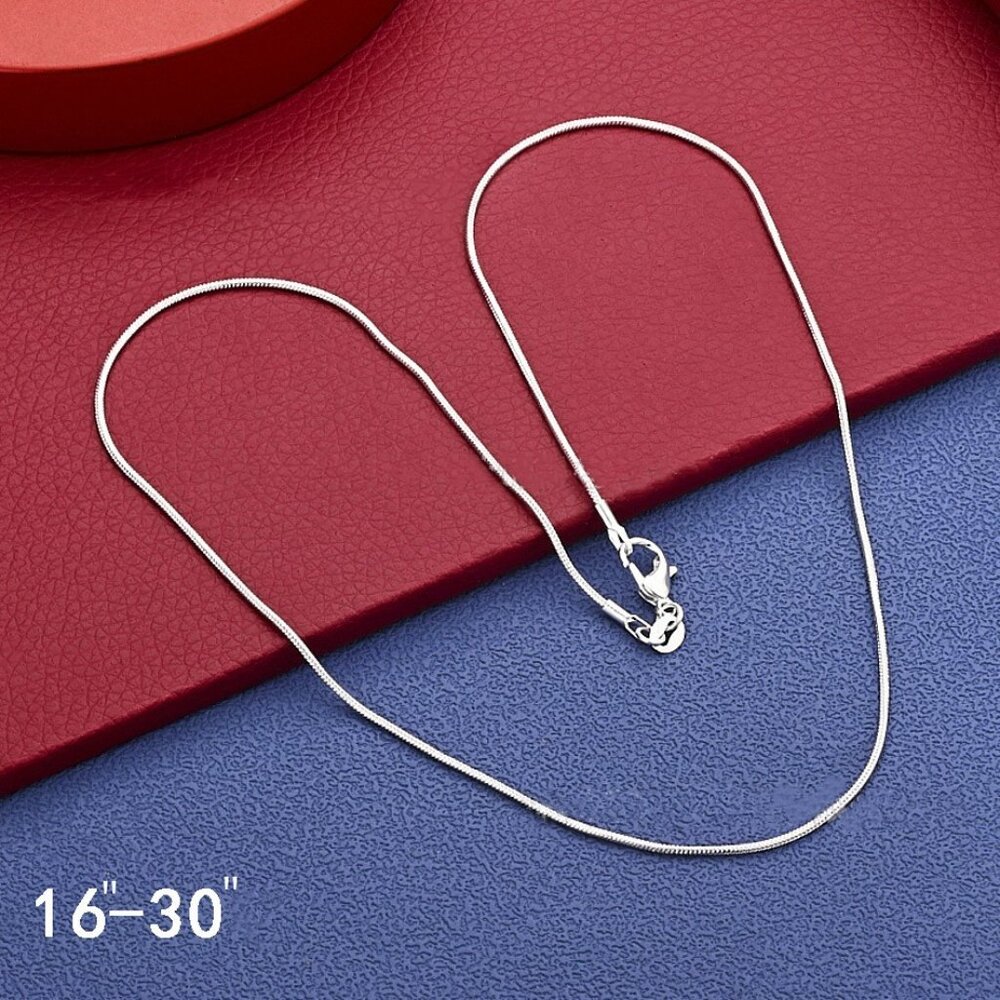 Unisex 925 Sterling Silver Snake Chain Necklace